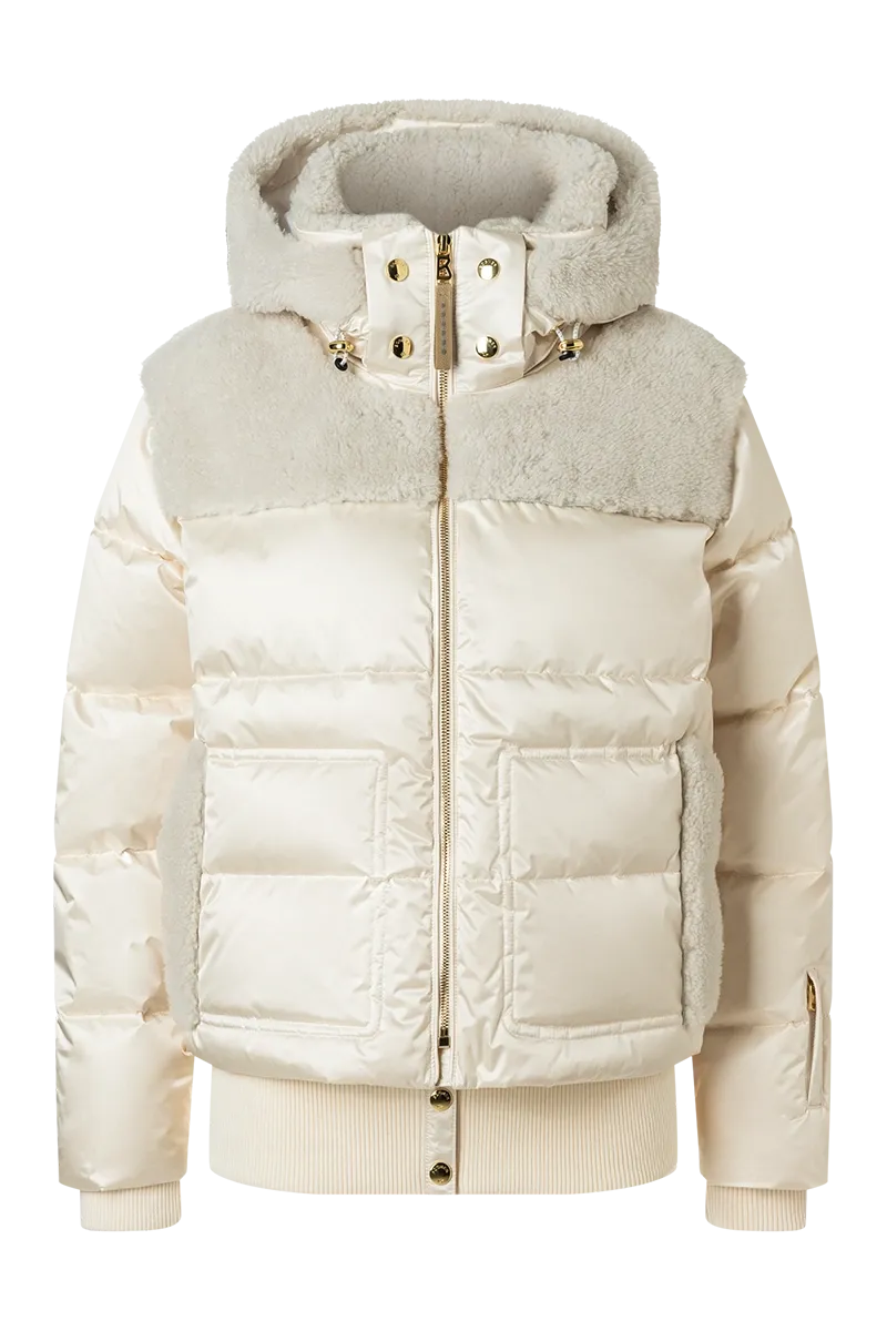 Dia Down & Shearling Ski Jacket