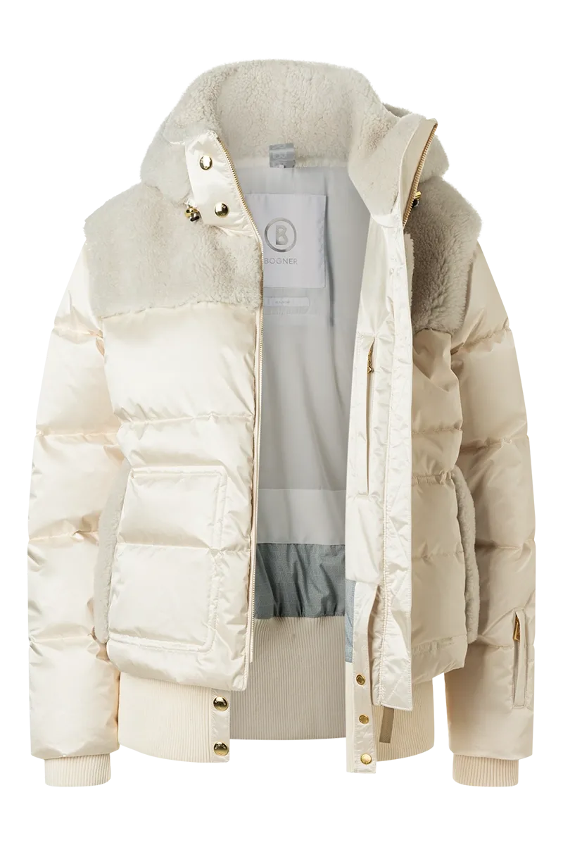 Dia Down & Shearling Ski Jacket