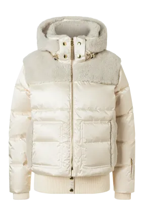 Dia Down & Shearling Ski Jacket