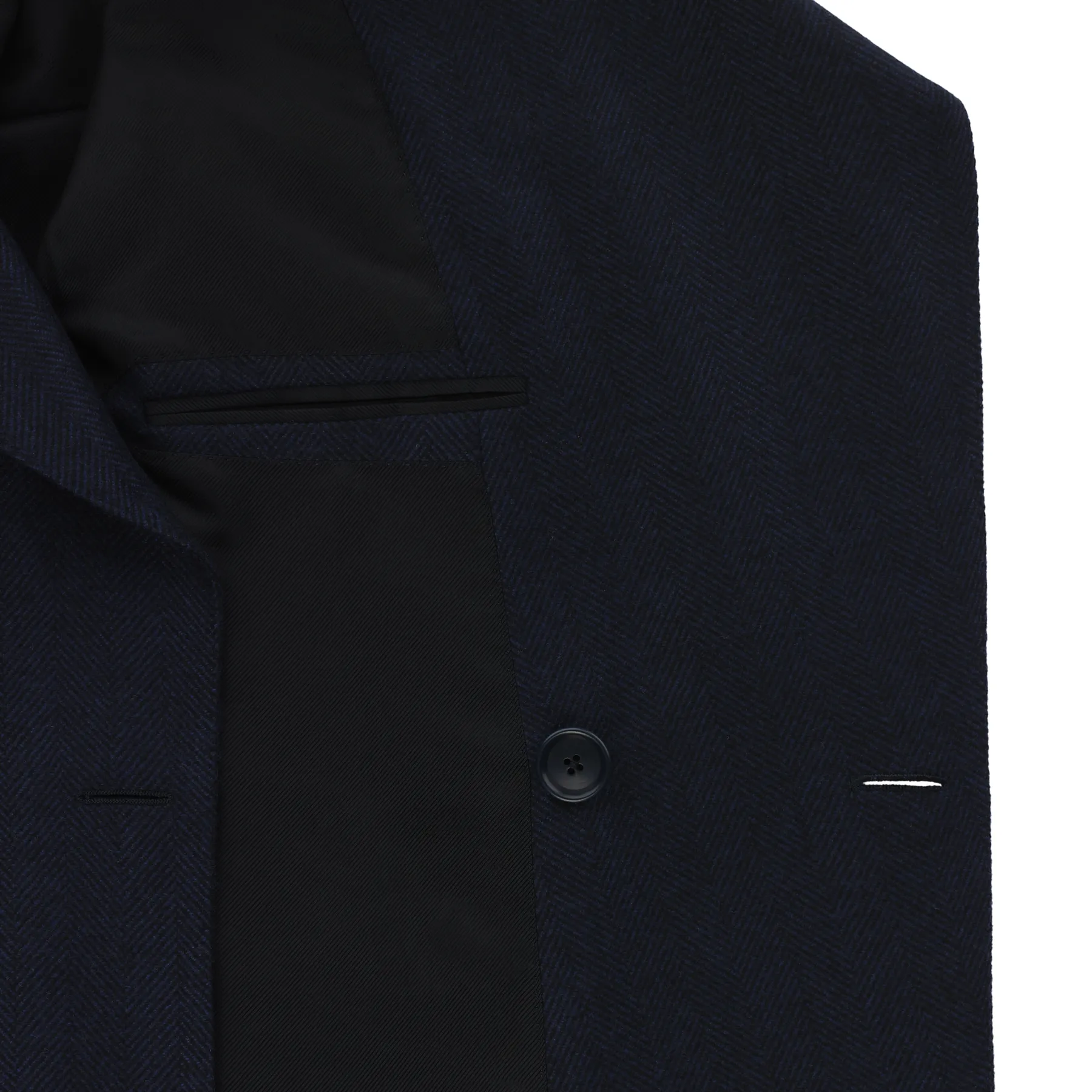 Double-Breasted Herringbone Cashmere Coat