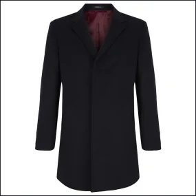 Douglas Navy Bremner Tailored Overcoat<>