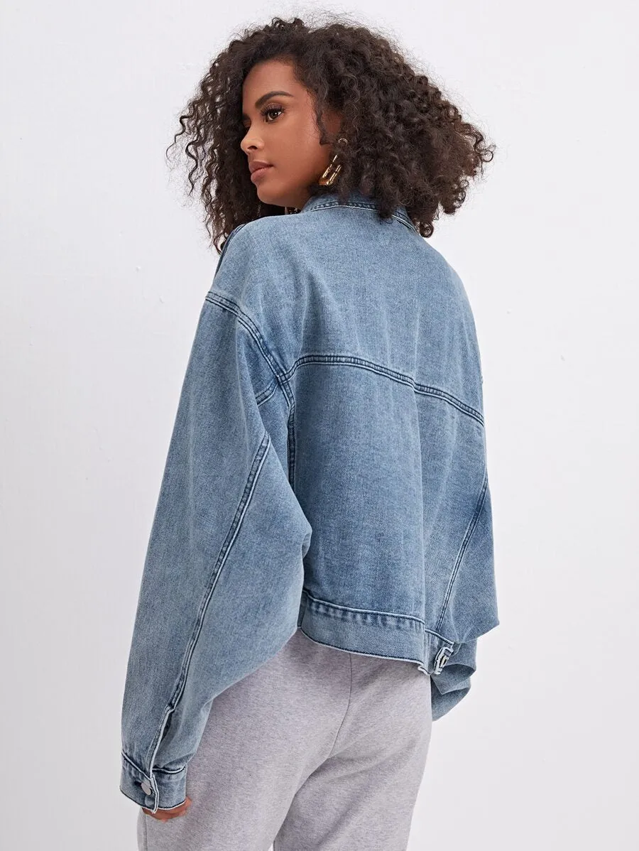 Drop Shoulder Denim Jacket