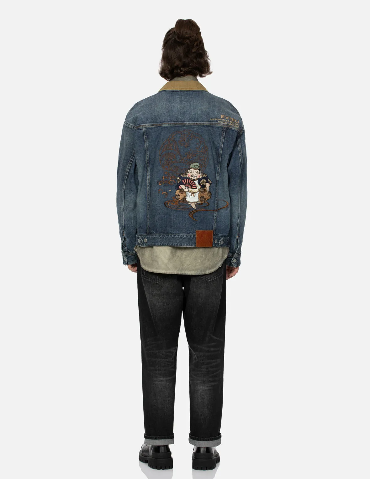 Ebisu Embroidery Loose Fit Denim Jacket