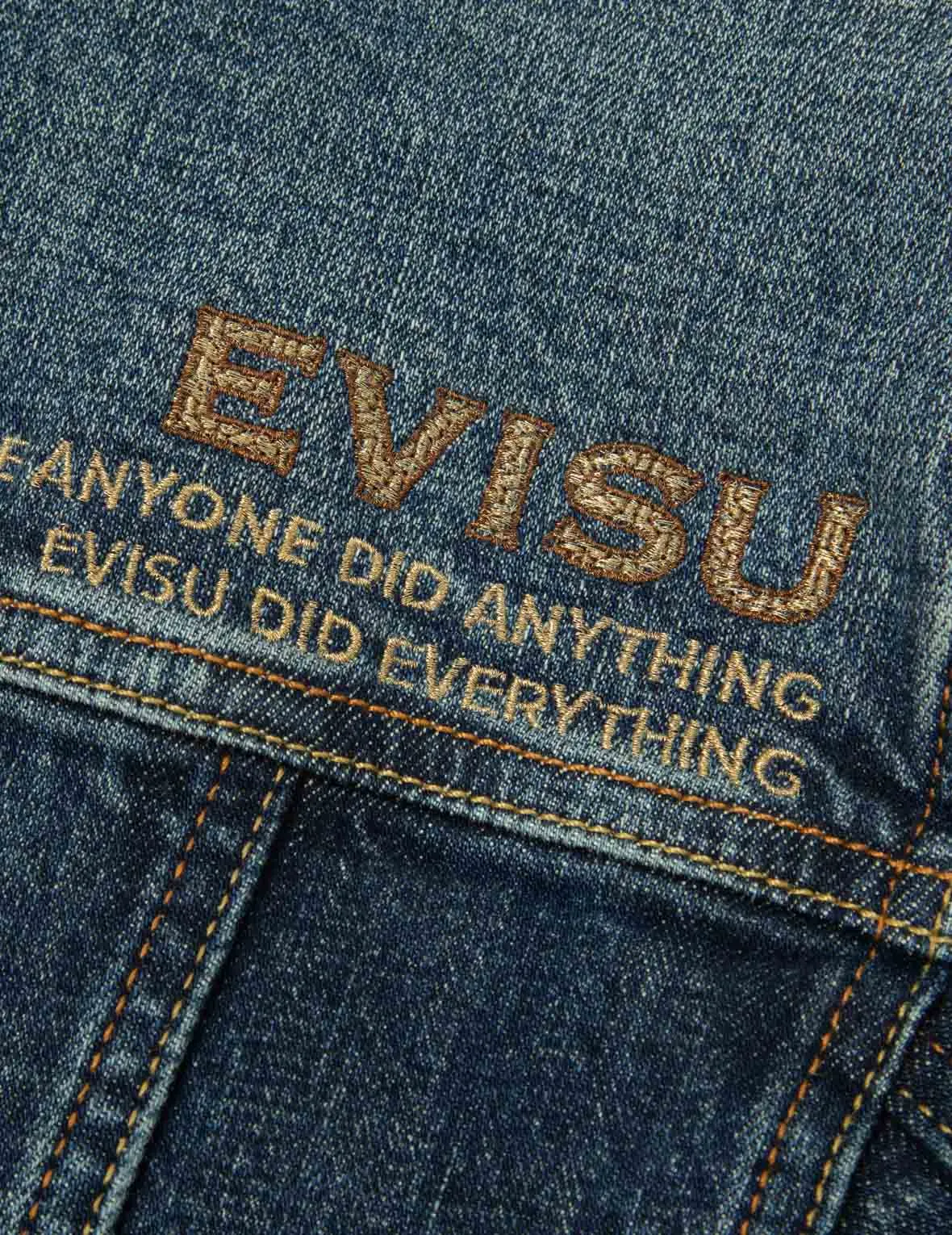 Ebisu Embroidery Loose Fit Denim Jacket