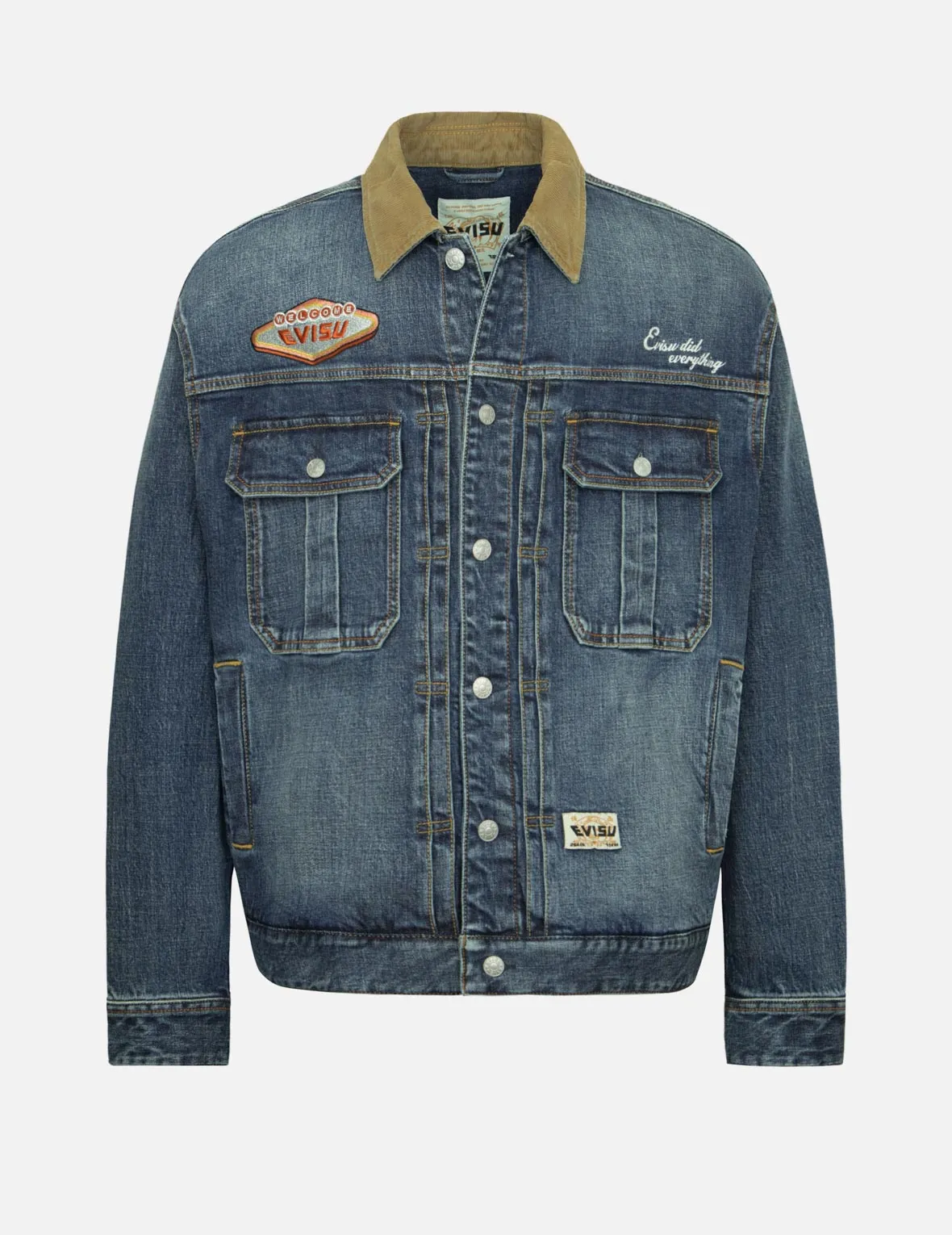 Ebisu Embroidery Loose Fit Denim Jacket