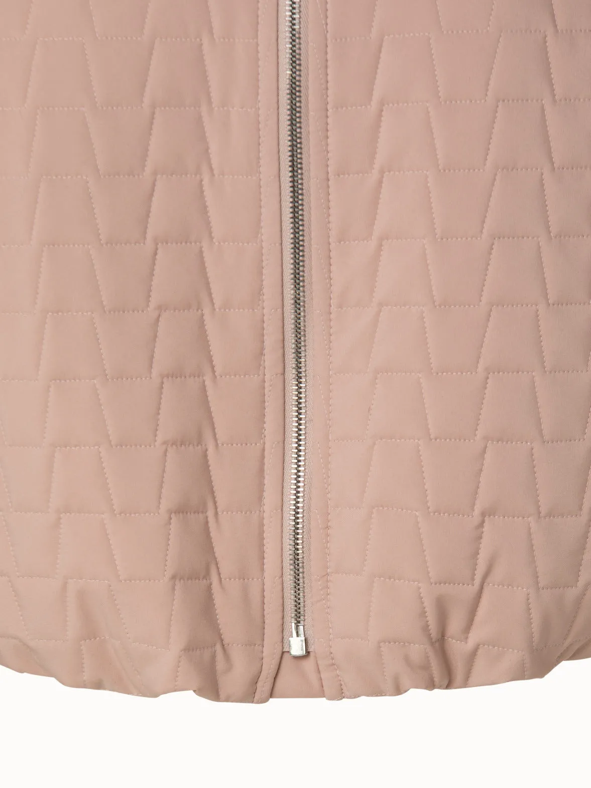 Elizah Silk Taffeta Trapezoid Quilted Jacket