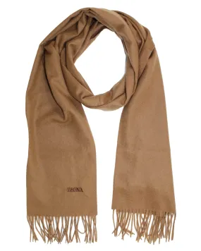 Ermenegildo Zegna Camel Scarf Oasi Cashmere SALE