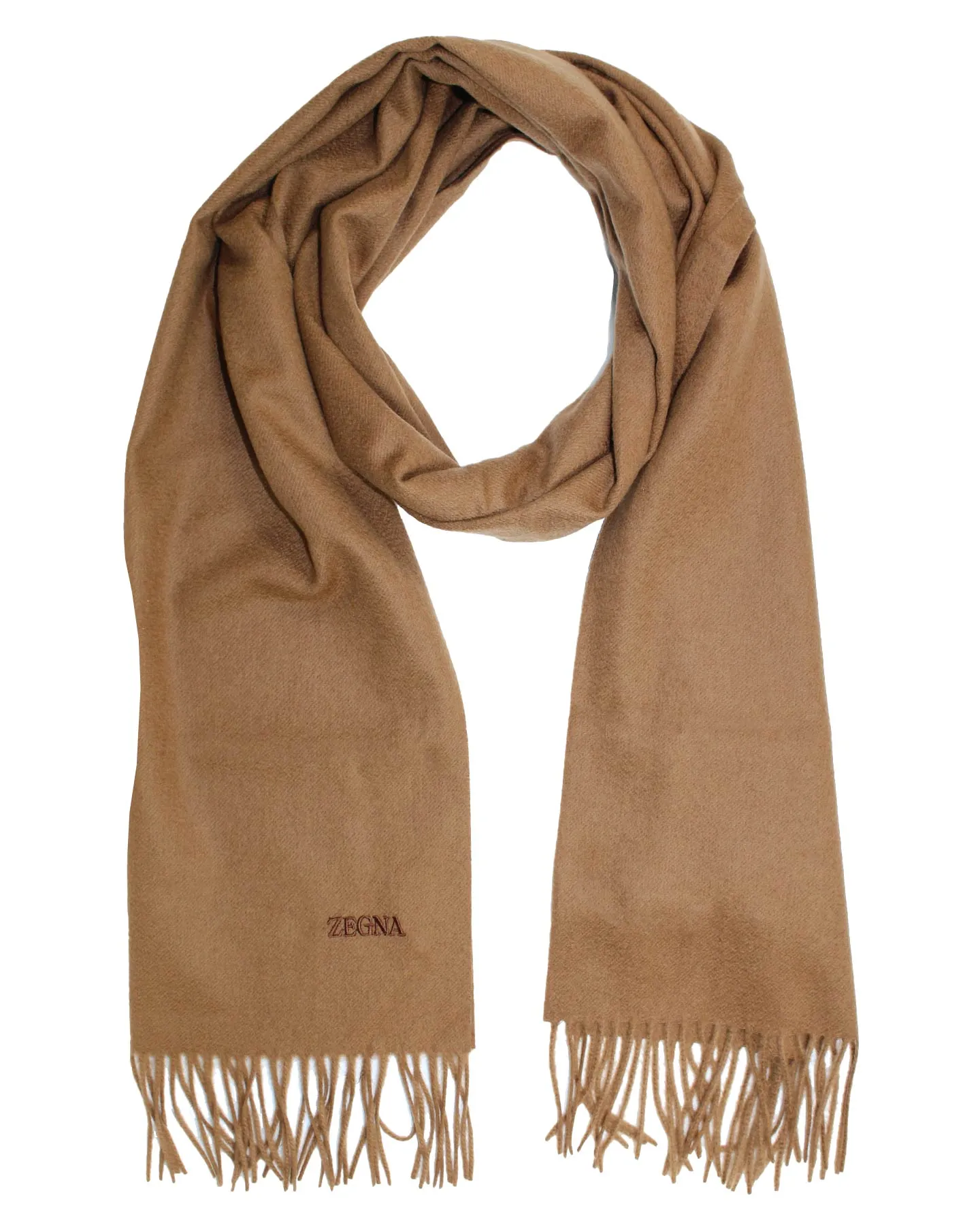 Ermenegildo Zegna Camel Scarf Oasi Cashmere SALE