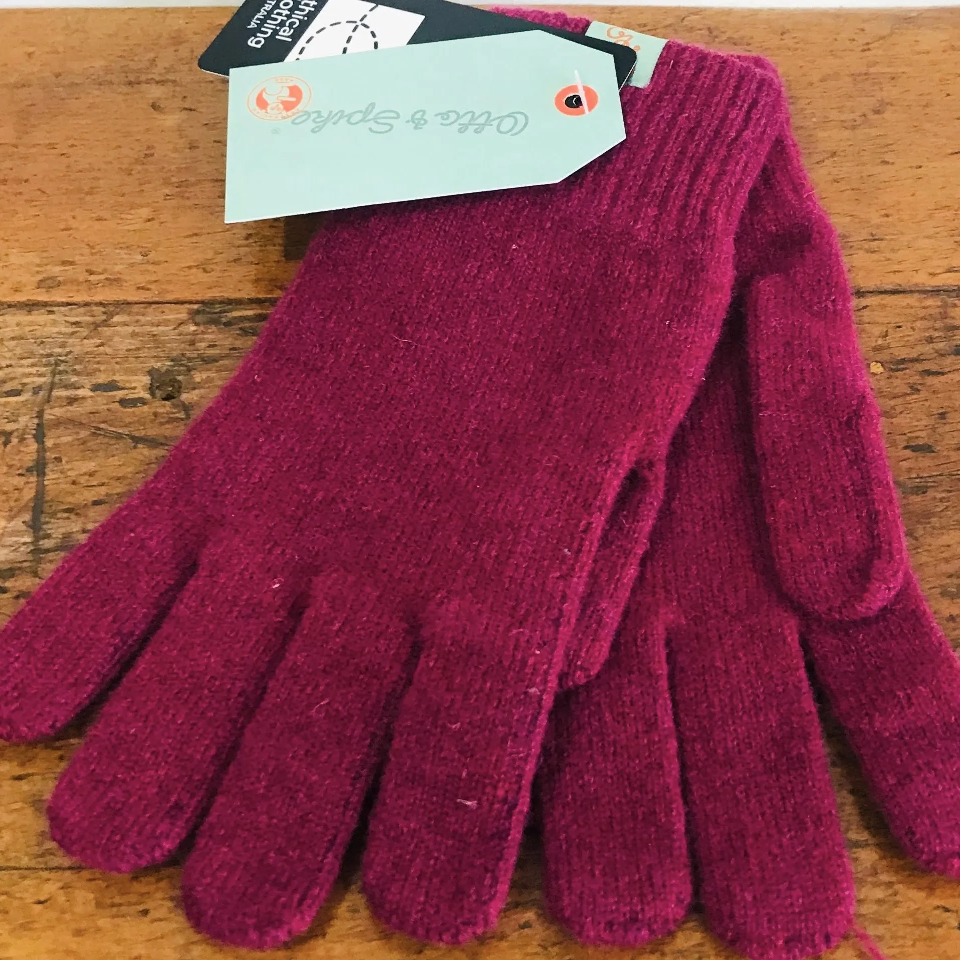 Full Finger Gloves - Lambswool - Rosehip Pink