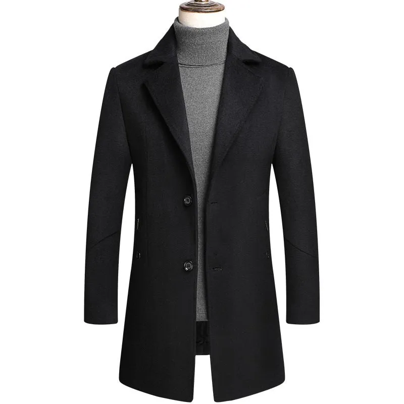 Gentleman Classic Thicken Wool Pea Coat