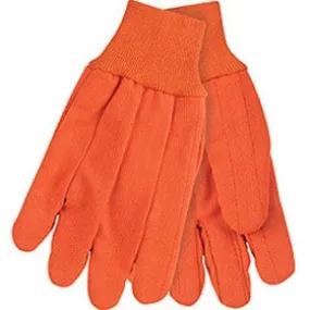 High Visibility Orange 22 oz. Double Palm Cotton Work Gloves