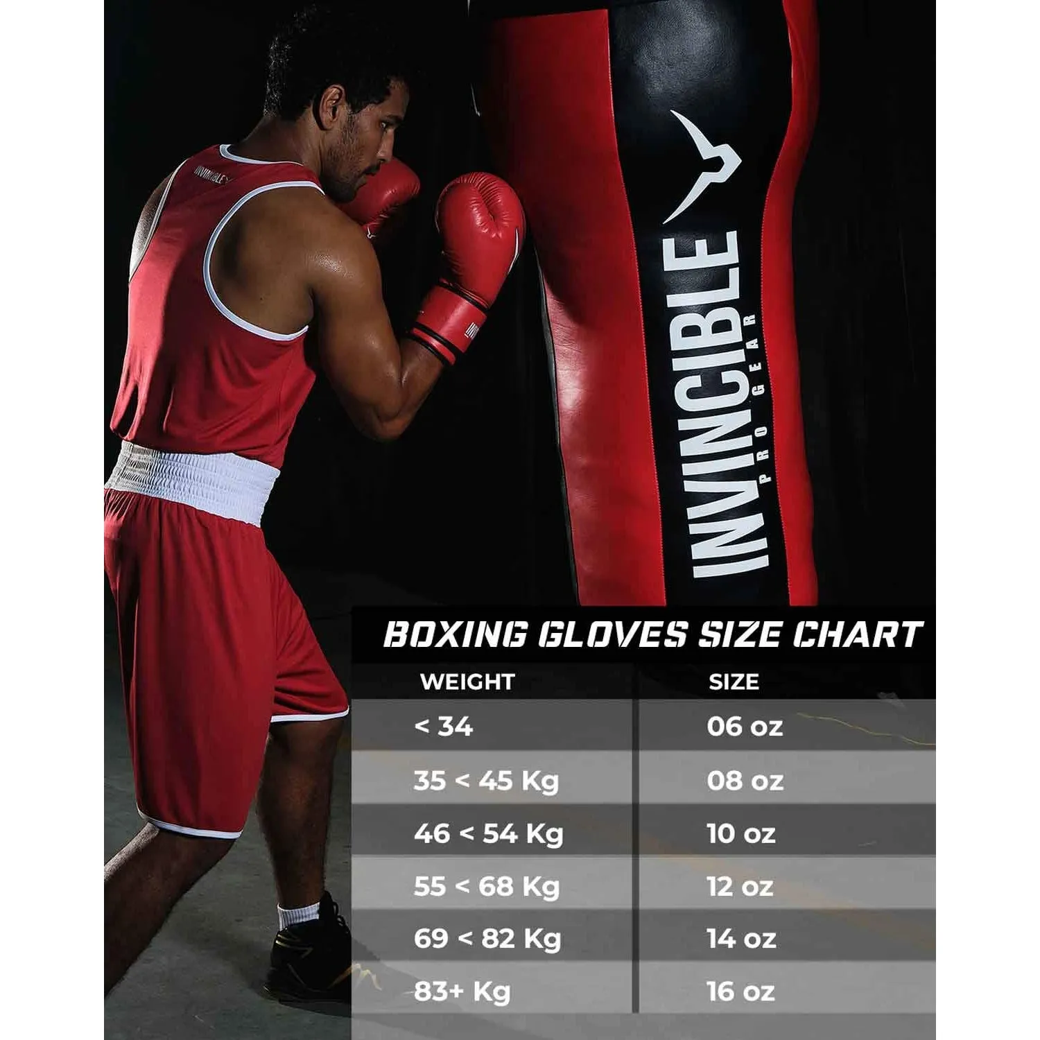 Invincible Amateur Training Boxing Gloves