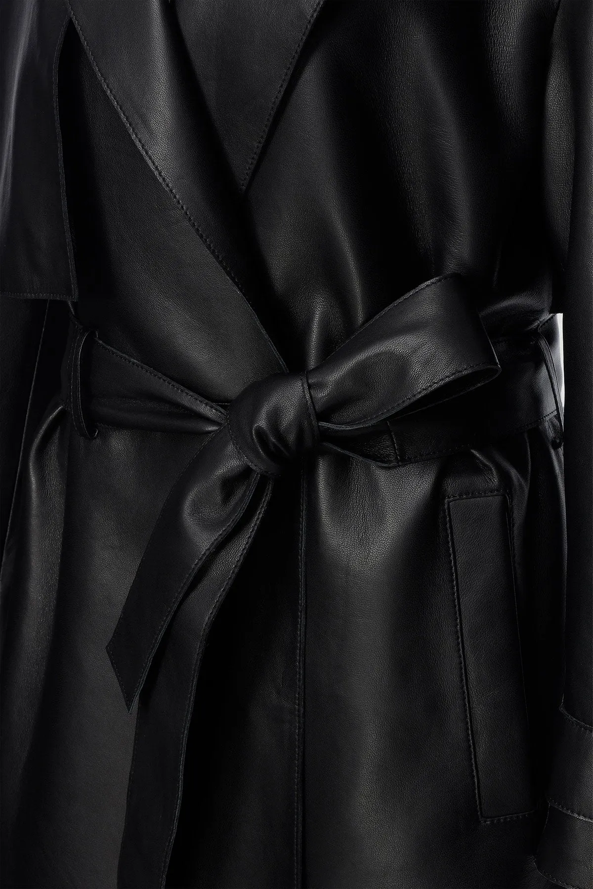 Isabelle - Black Leather Coat