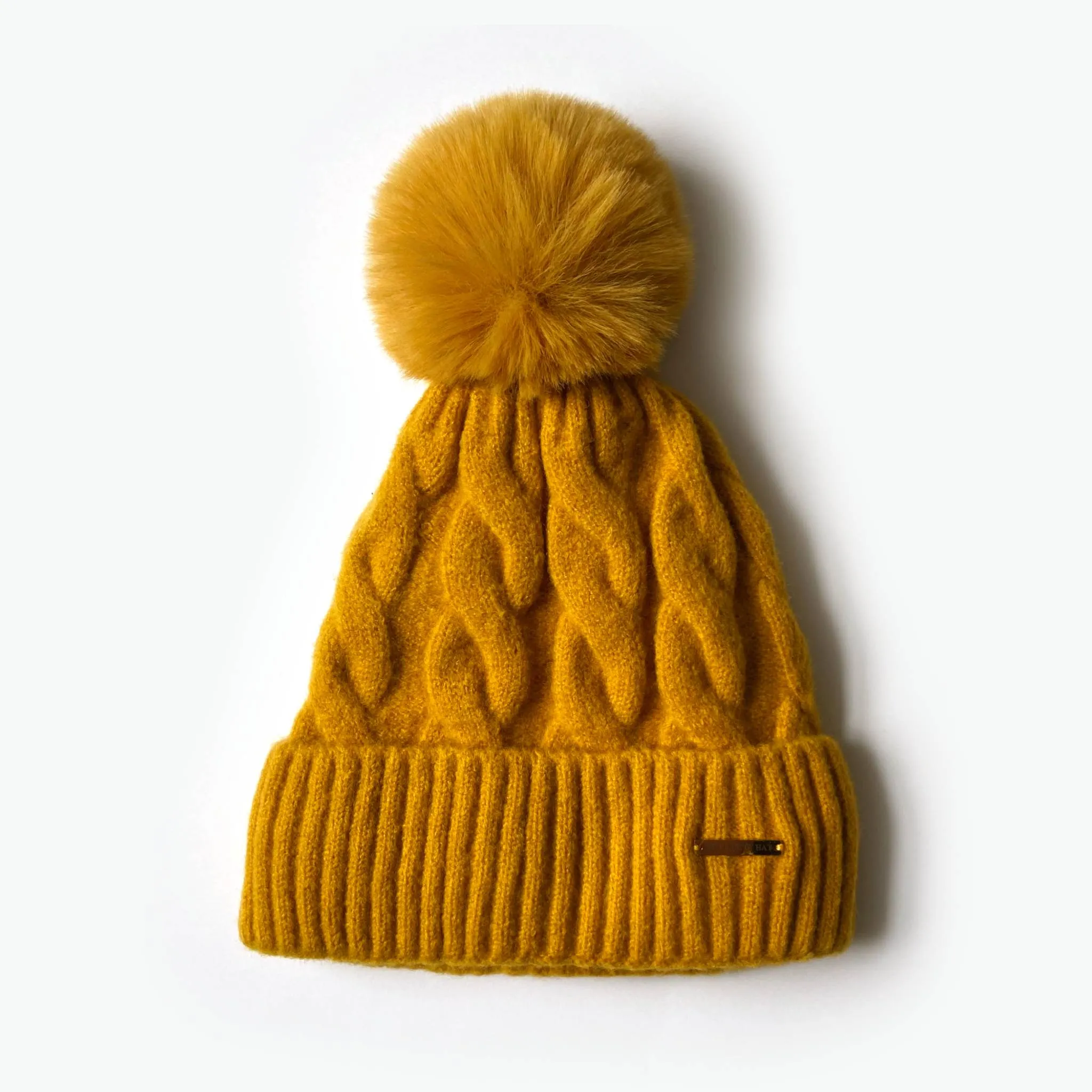 Kate Fleece Lined Beanie - Mustard