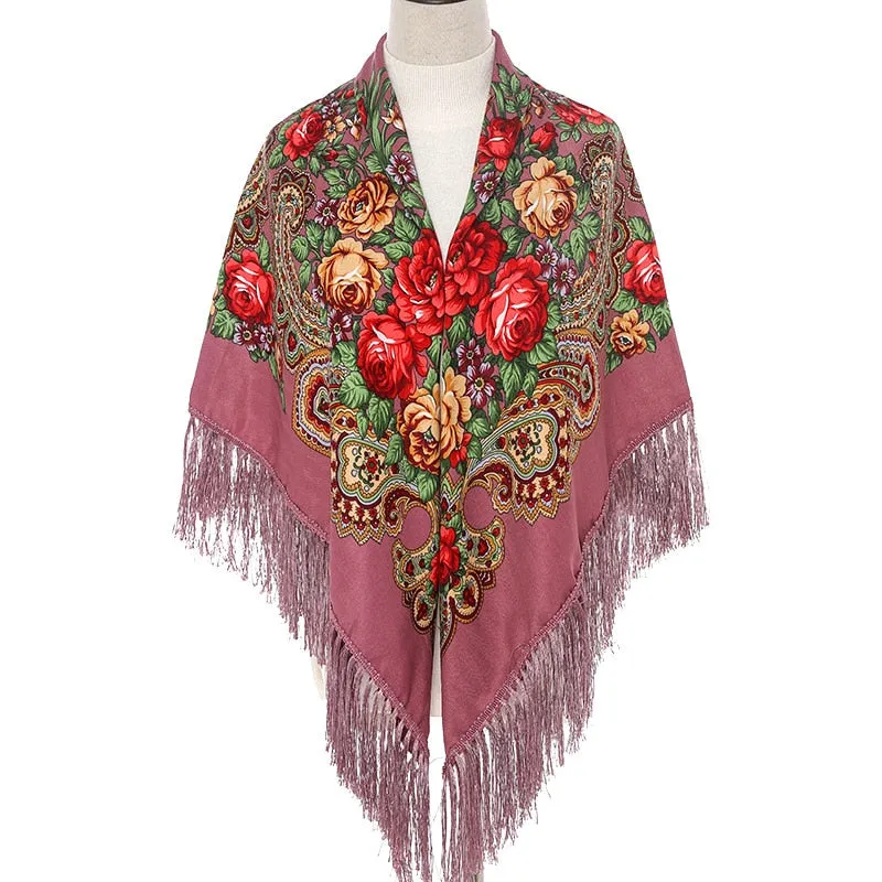 Keyed- Piano Shawl Style Fringed Scarf Shawl 18 Color Ways