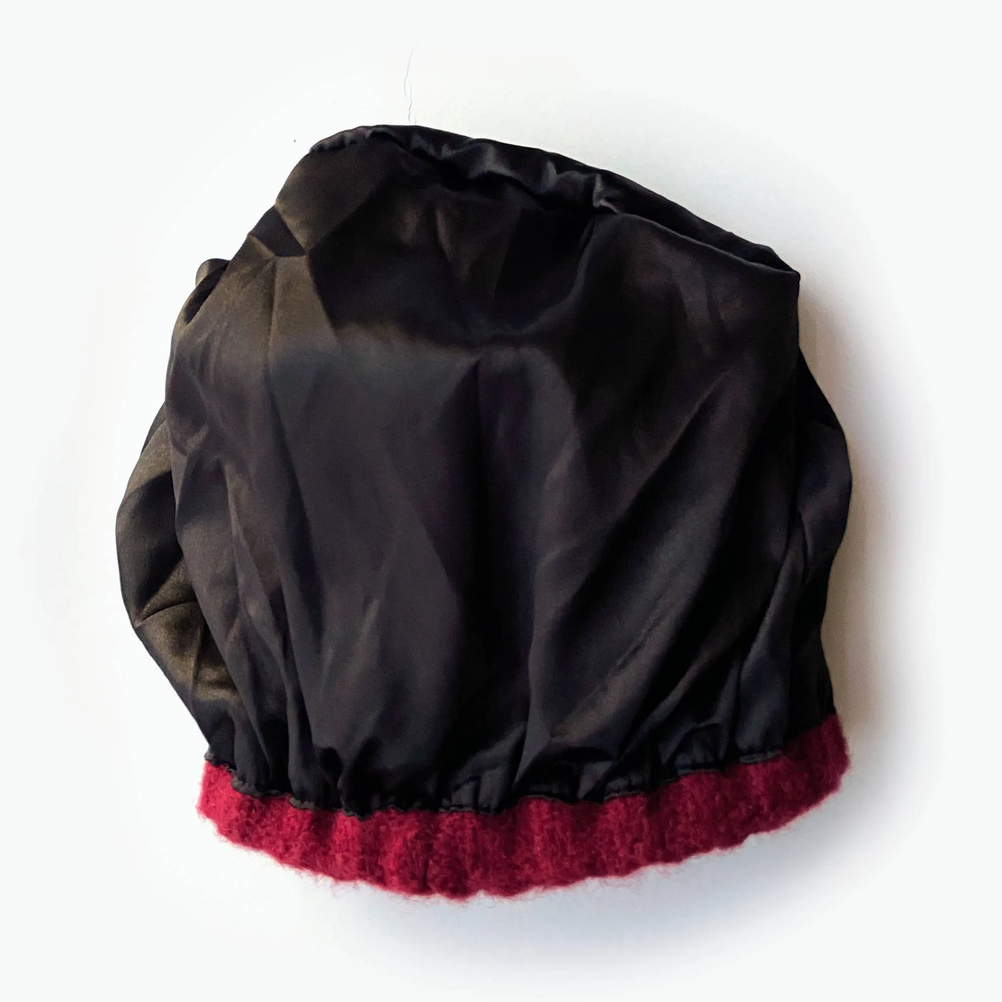 Laura Satin Lined Beanie With Detachable Pom - Ruby Red