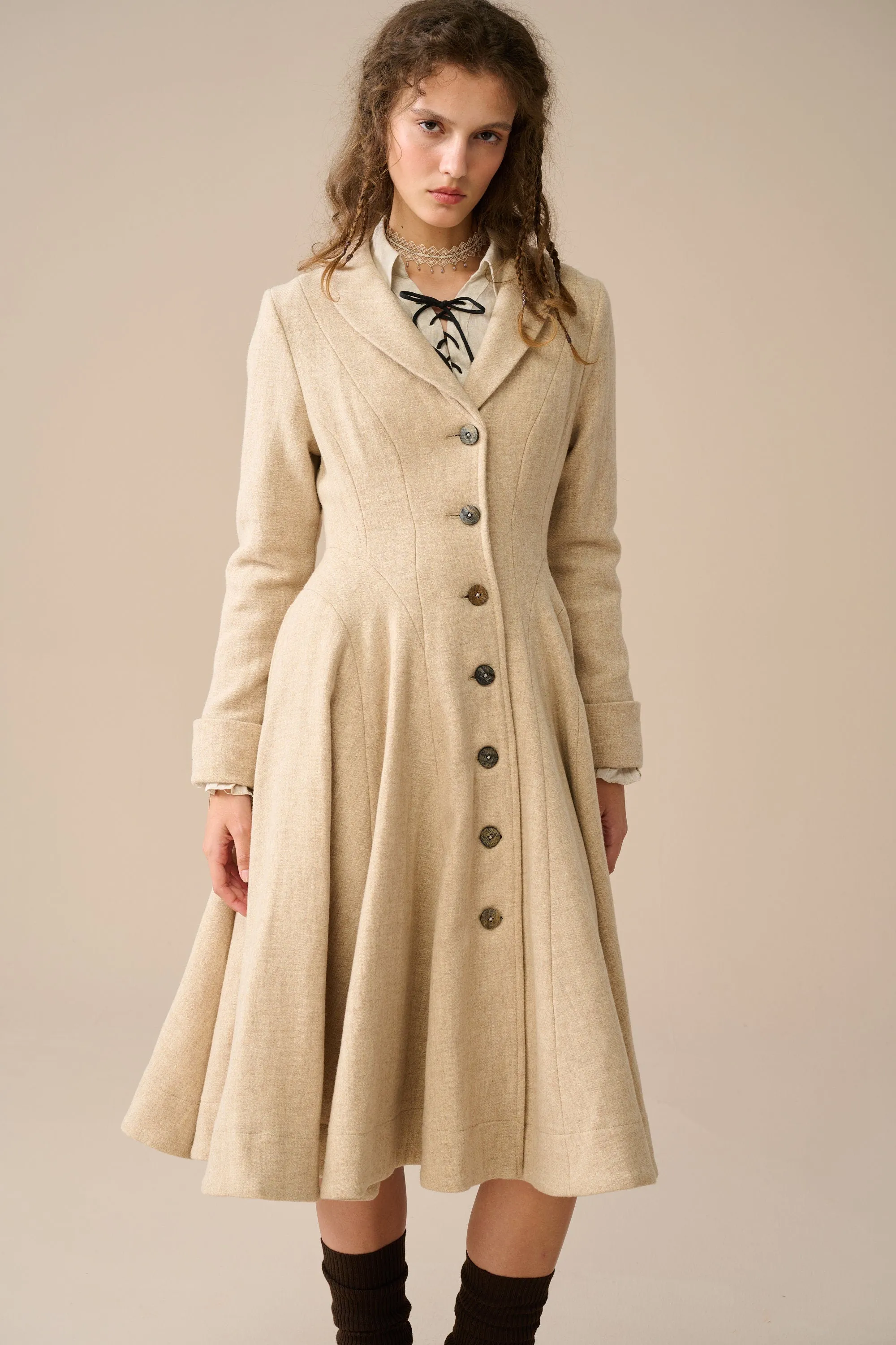 Lila 25 | 100% wool scarf coat