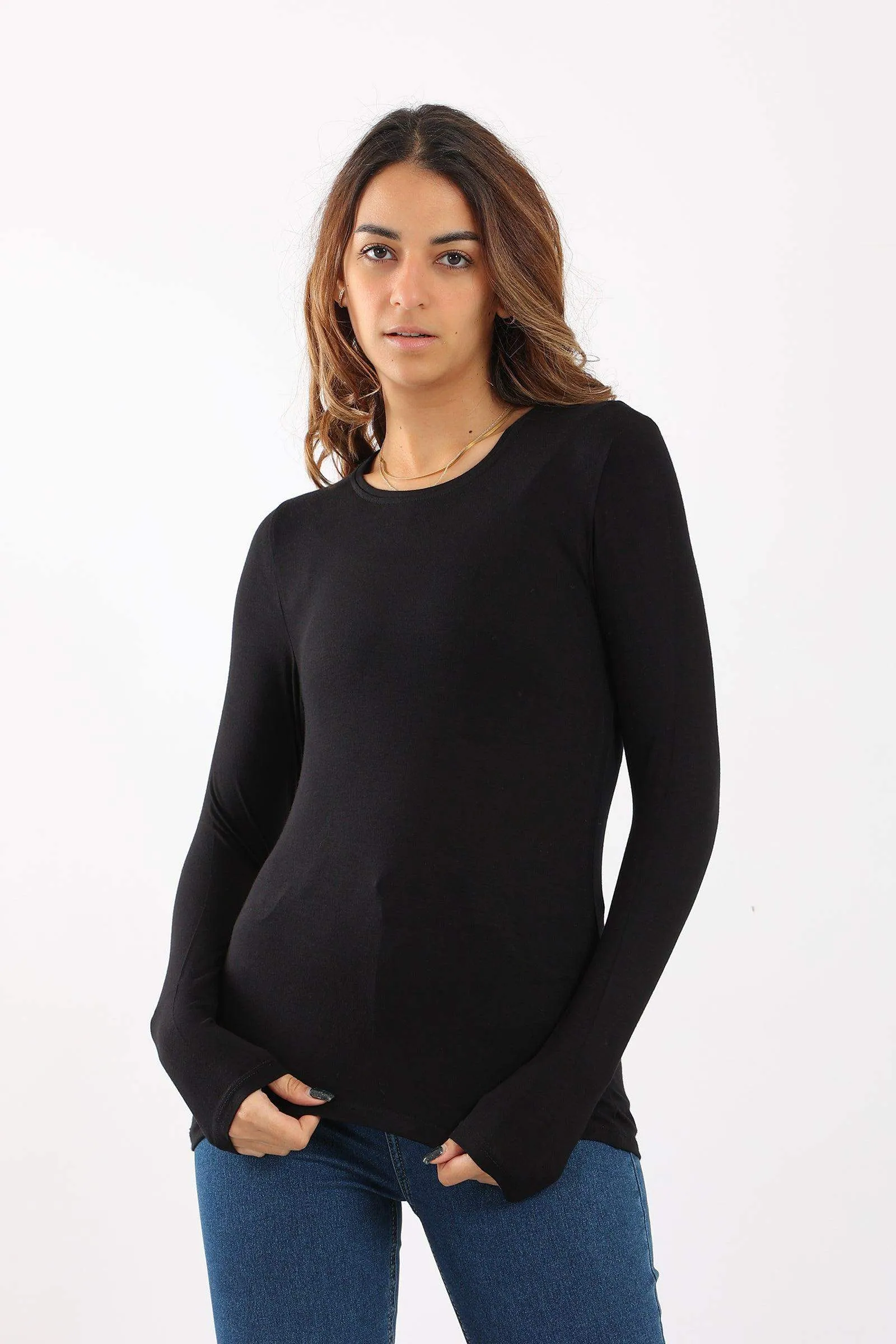 Long Sleeves Viscose Top