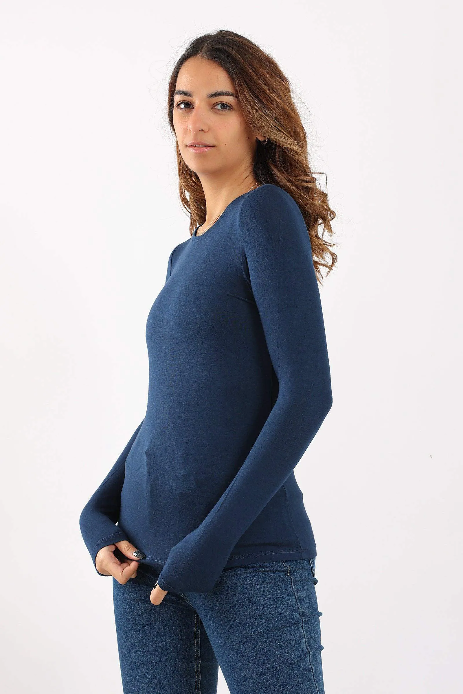 Long Sleeves Viscose Top