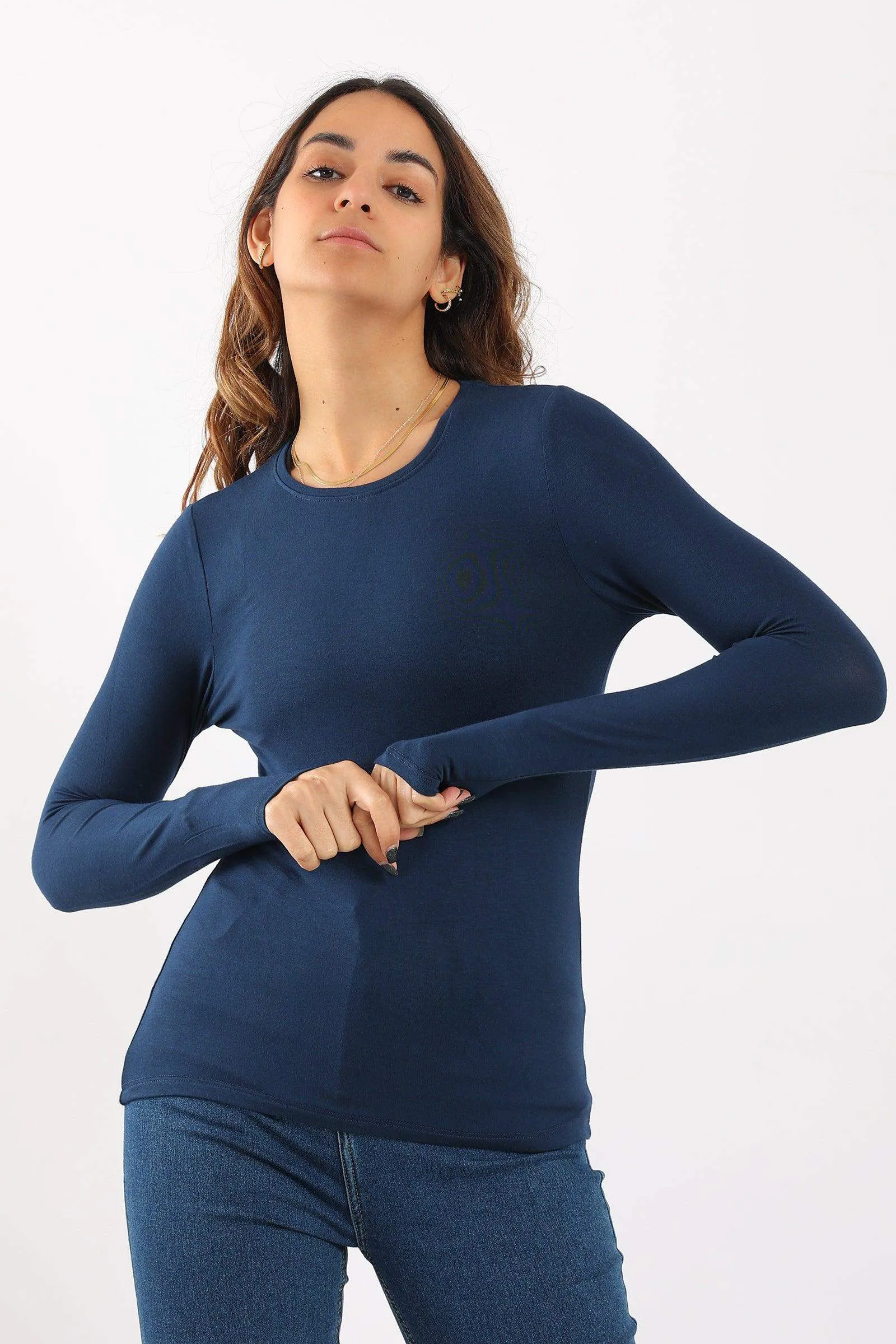 Long Sleeves Viscose Top