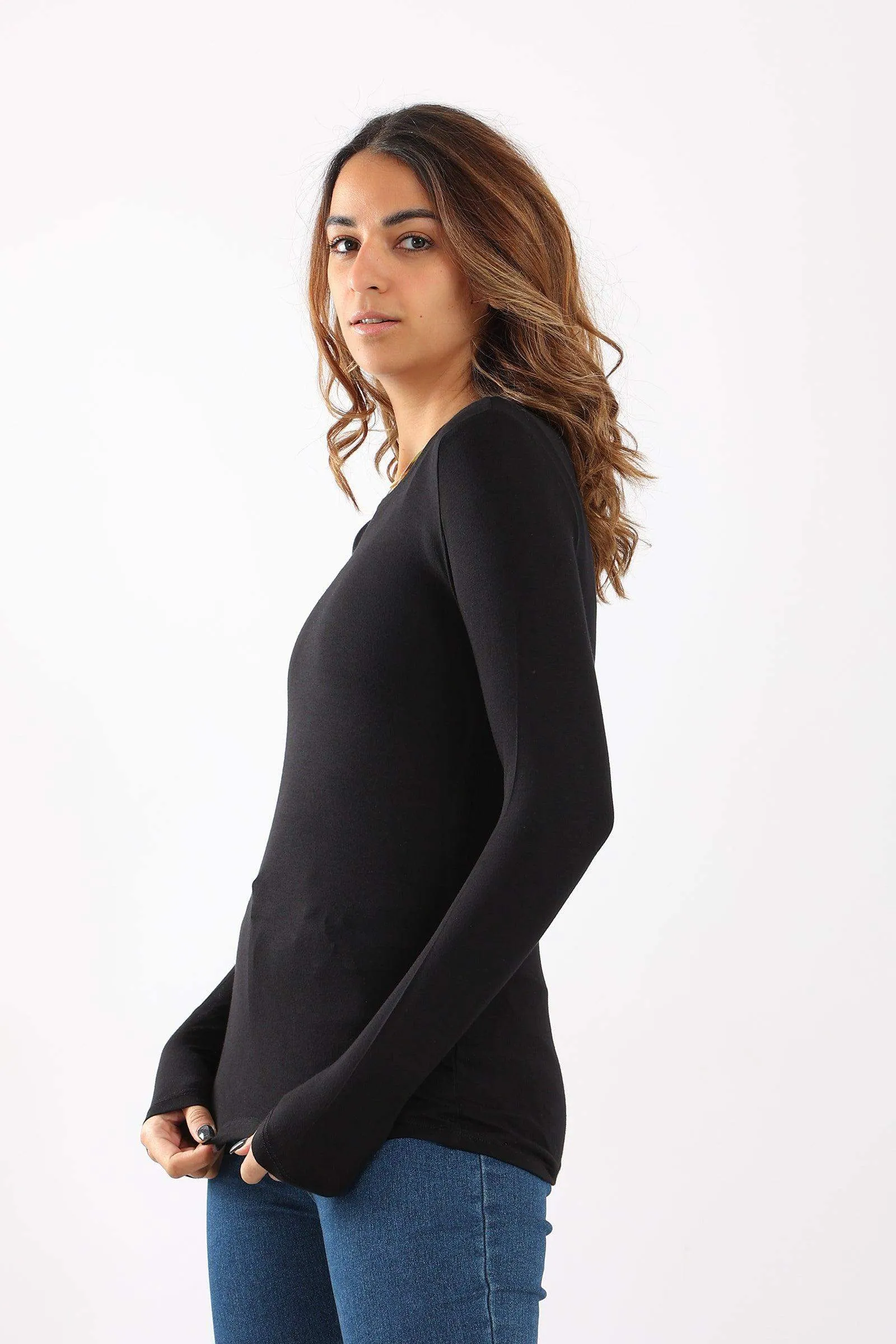 Long Sleeves Viscose Top