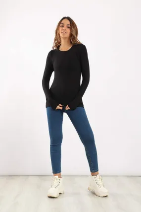 Long Sleeves Viscose Top