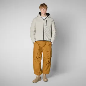 Man's animal free jacket Ezra in rainy beige