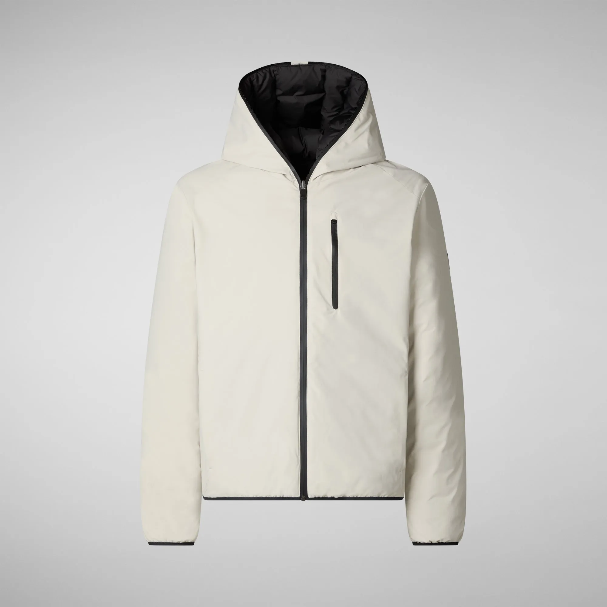 Man's animal free jacket Ezra in rainy beige