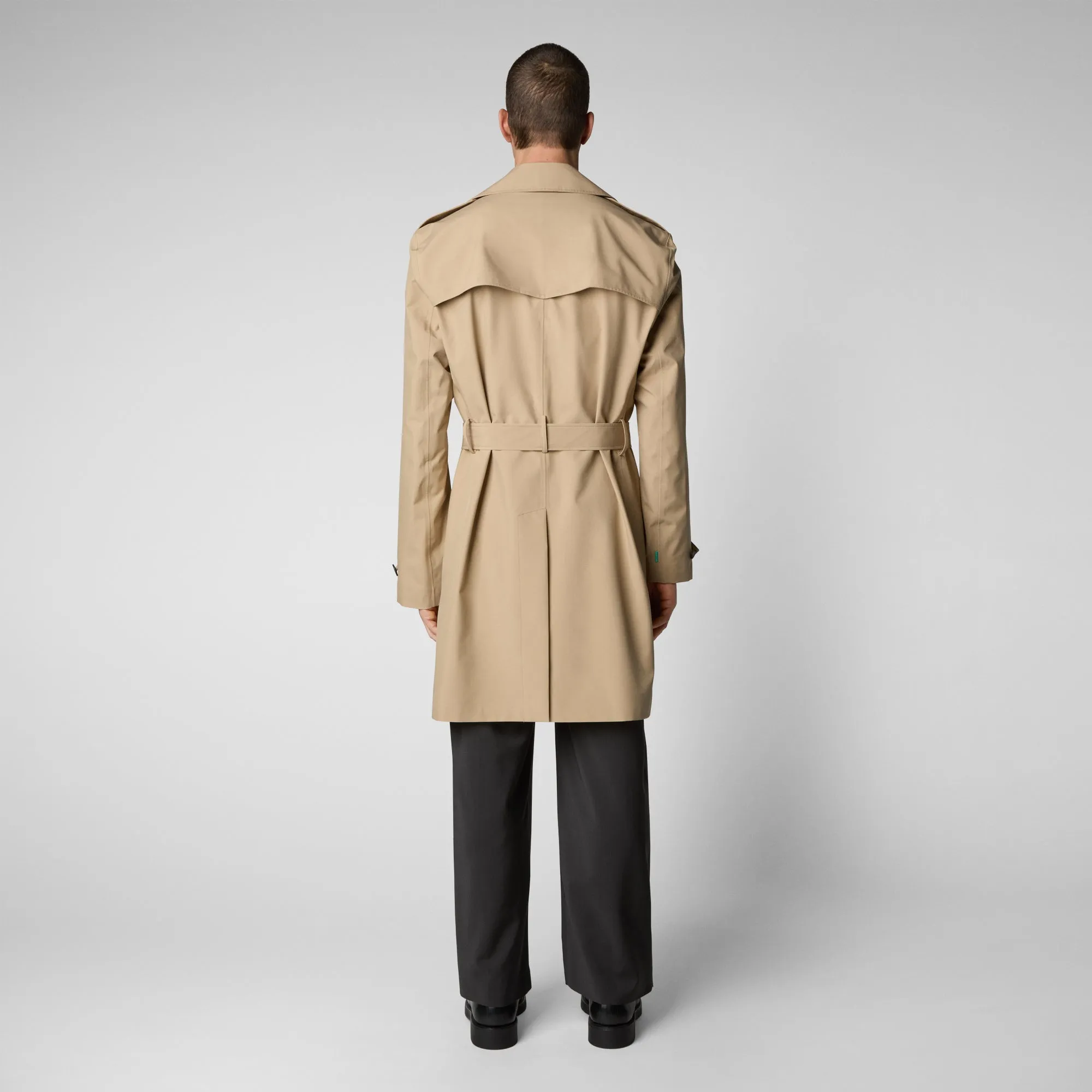 Man's raincoat Zarek in stardust beige