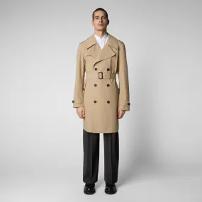 Man's raincoat Zarek in stardust beige