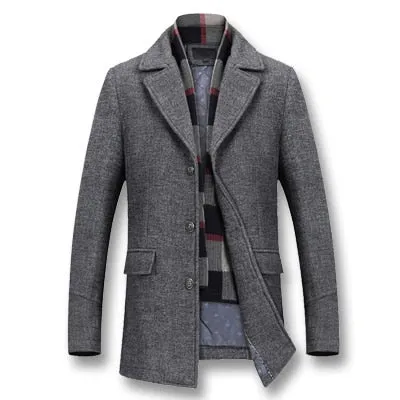 Men Winter Thick Cotton Wool Coat