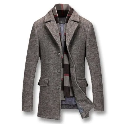 Men Winter Thick Cotton Wool Coat