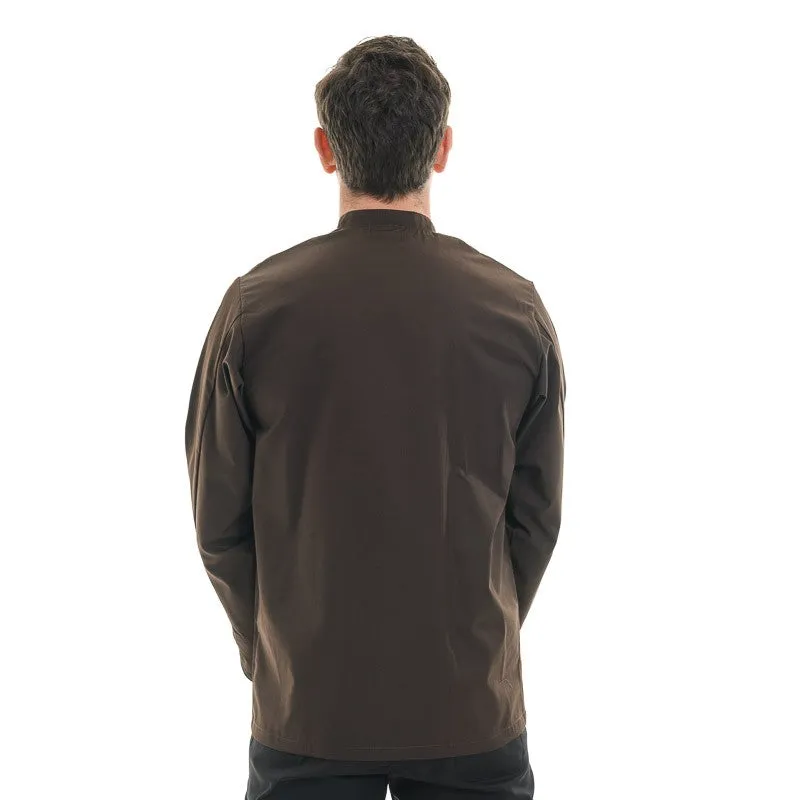 Men's Brown Long Sleeve Chef Coat - MANELLI