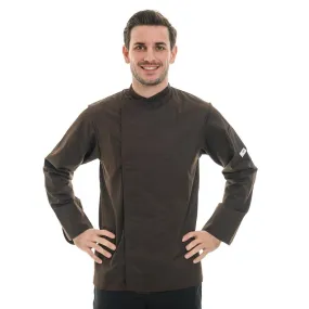 Men's Brown Long Sleeve Chef Coat - MANELLI