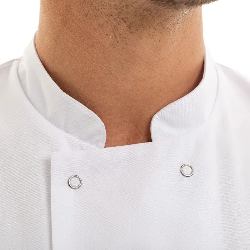 Men's Chef Coat Long Sleeve White - MANELLI