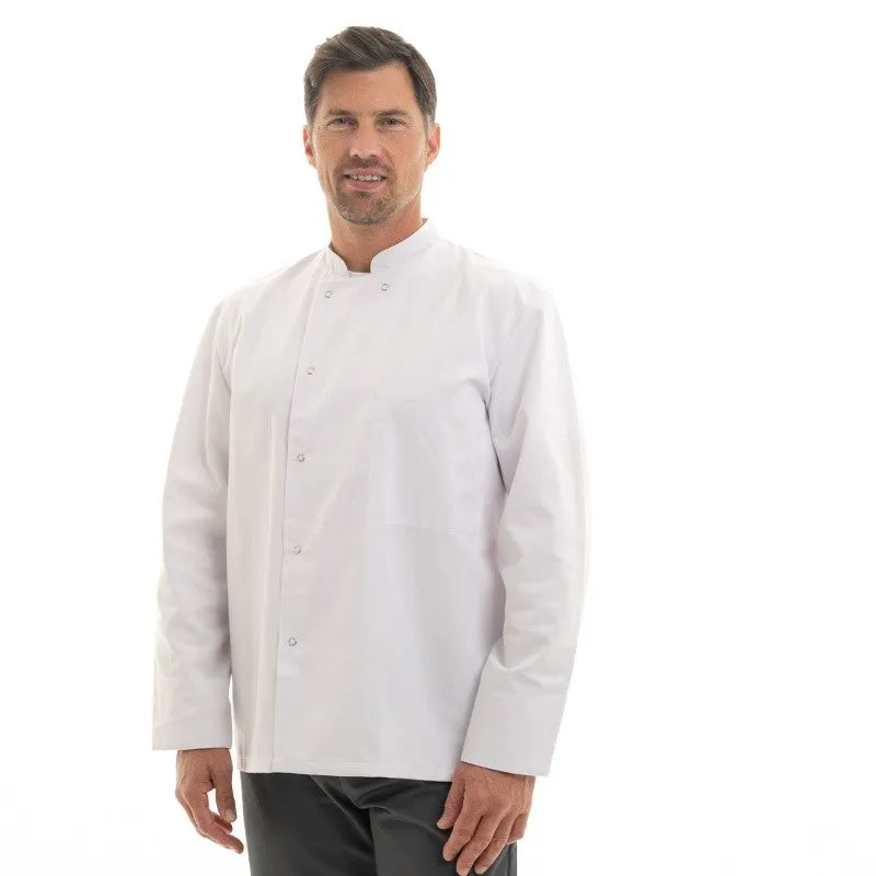 Men's Chef Coat Long Sleeve White - MANELLI