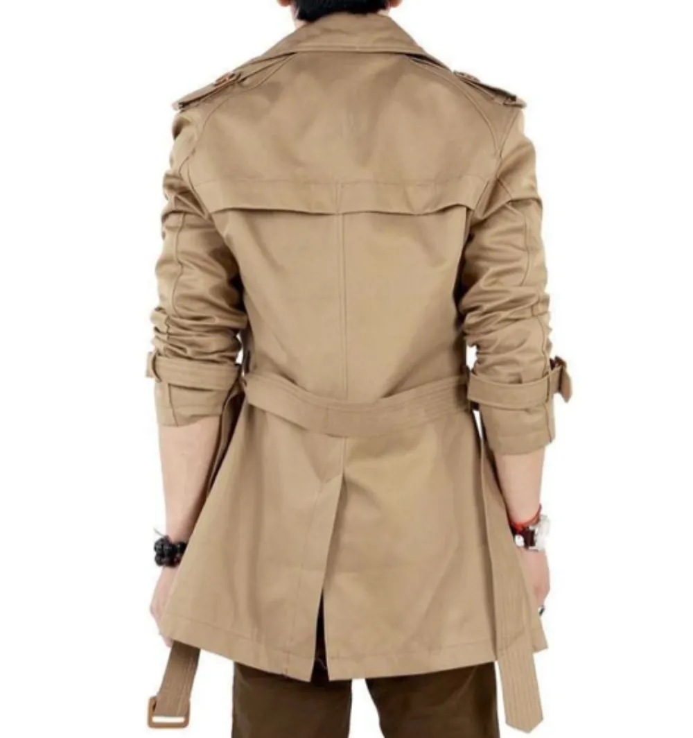 Men's Classic Double Breasted Trench Coat