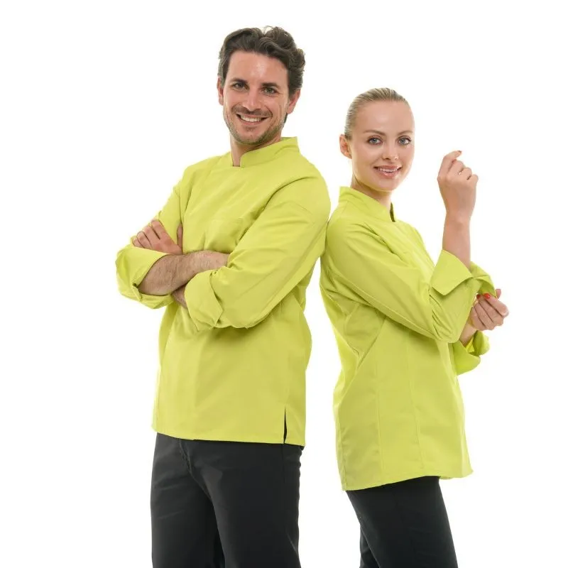 Men's Long Sleeve Lime Chef Coat  - MANELLI