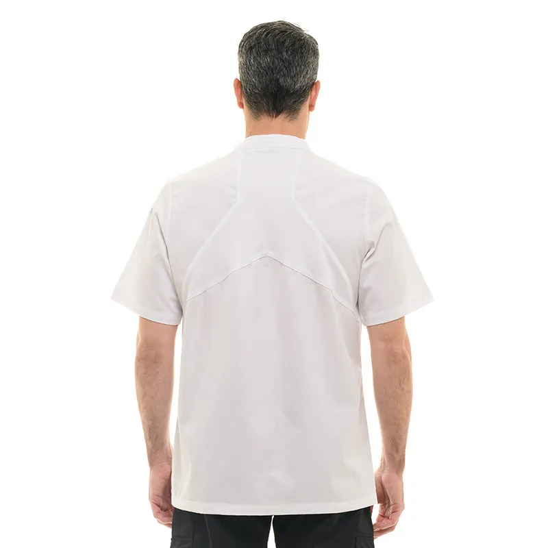 Men's Short Sleeve White Cooking Coat - LAFONT