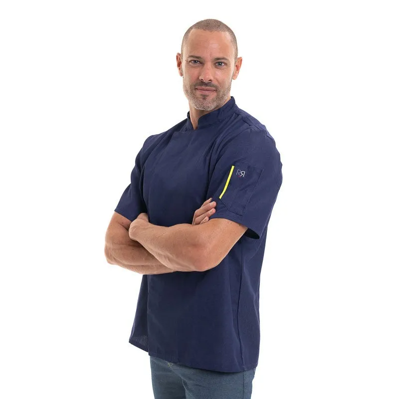 Nero Short Sleeve Denim Chef Coat - ROBUR