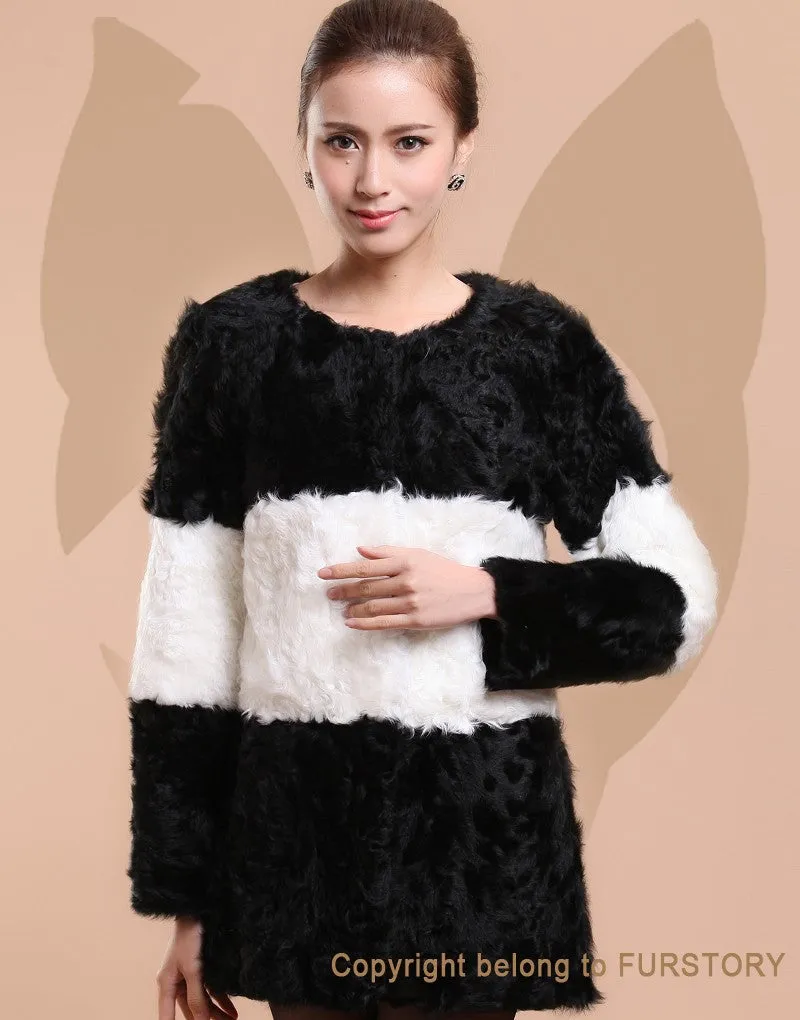 New Lamb Fur Coat Jacket Overcoat  Winter Overcoat In Fashion Interval Color Style Good Quality Lamb Fur FS13068