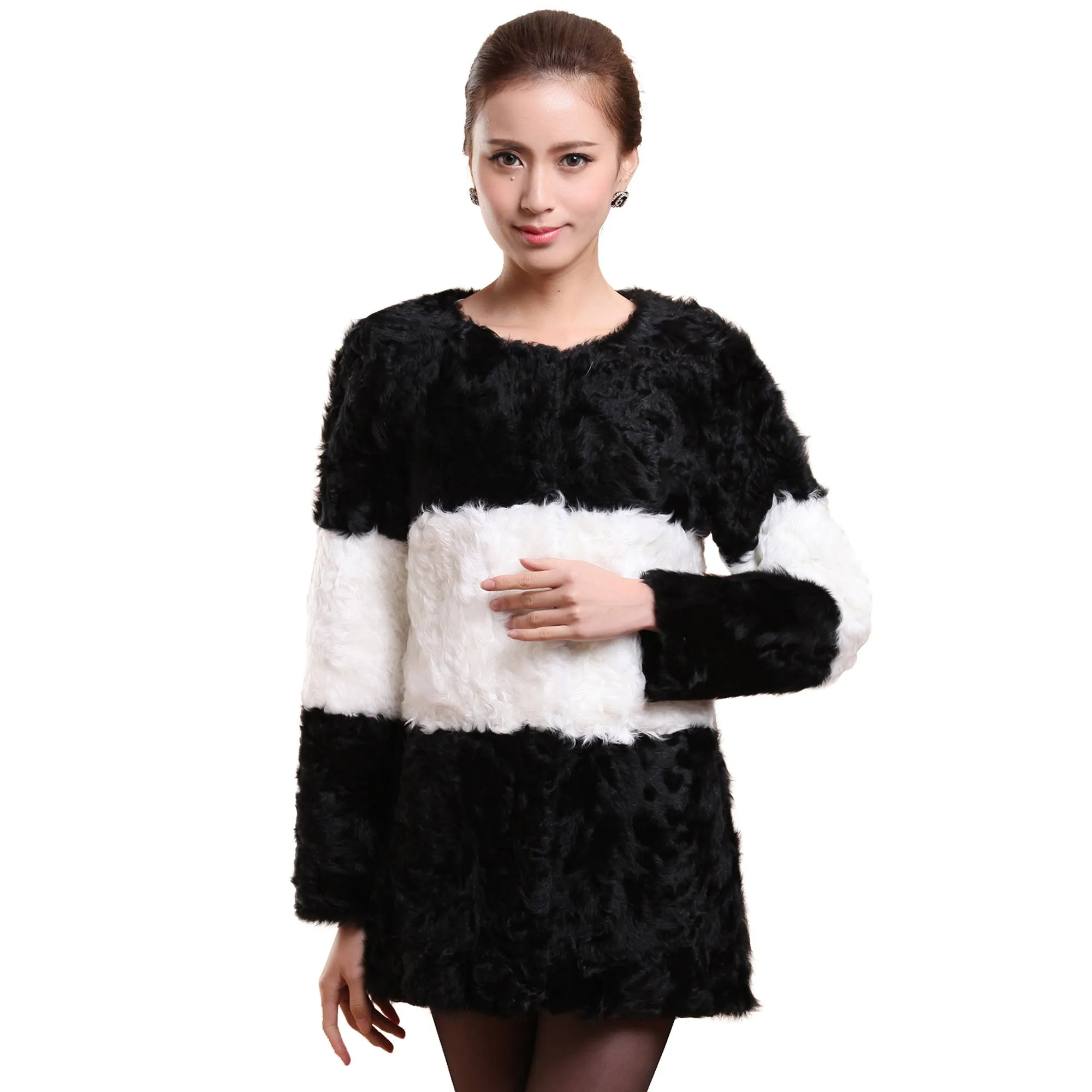 New Lamb Fur Coat Jacket Overcoat  Winter Overcoat In Fashion Interval Color Style Good Quality Lamb Fur FS13068