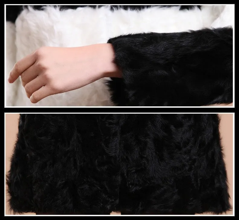 New Lamb Fur Coat Jacket Overcoat  Winter Overcoat In Fashion Interval Color Style Good Quality Lamb Fur FS13068