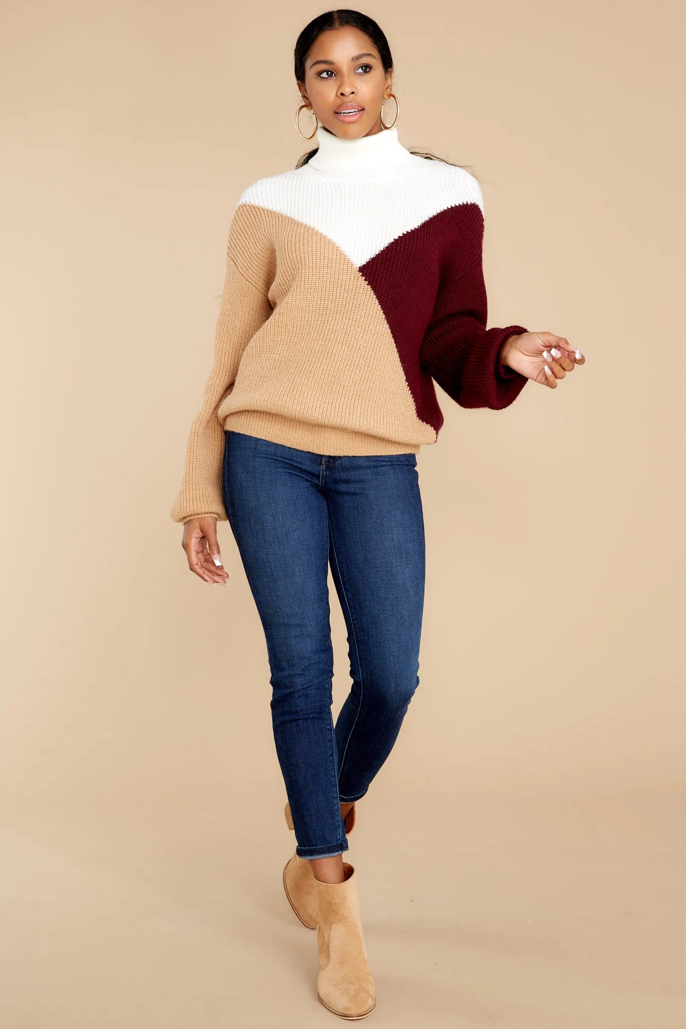 Next Stop Light Mocha Multi Sweater