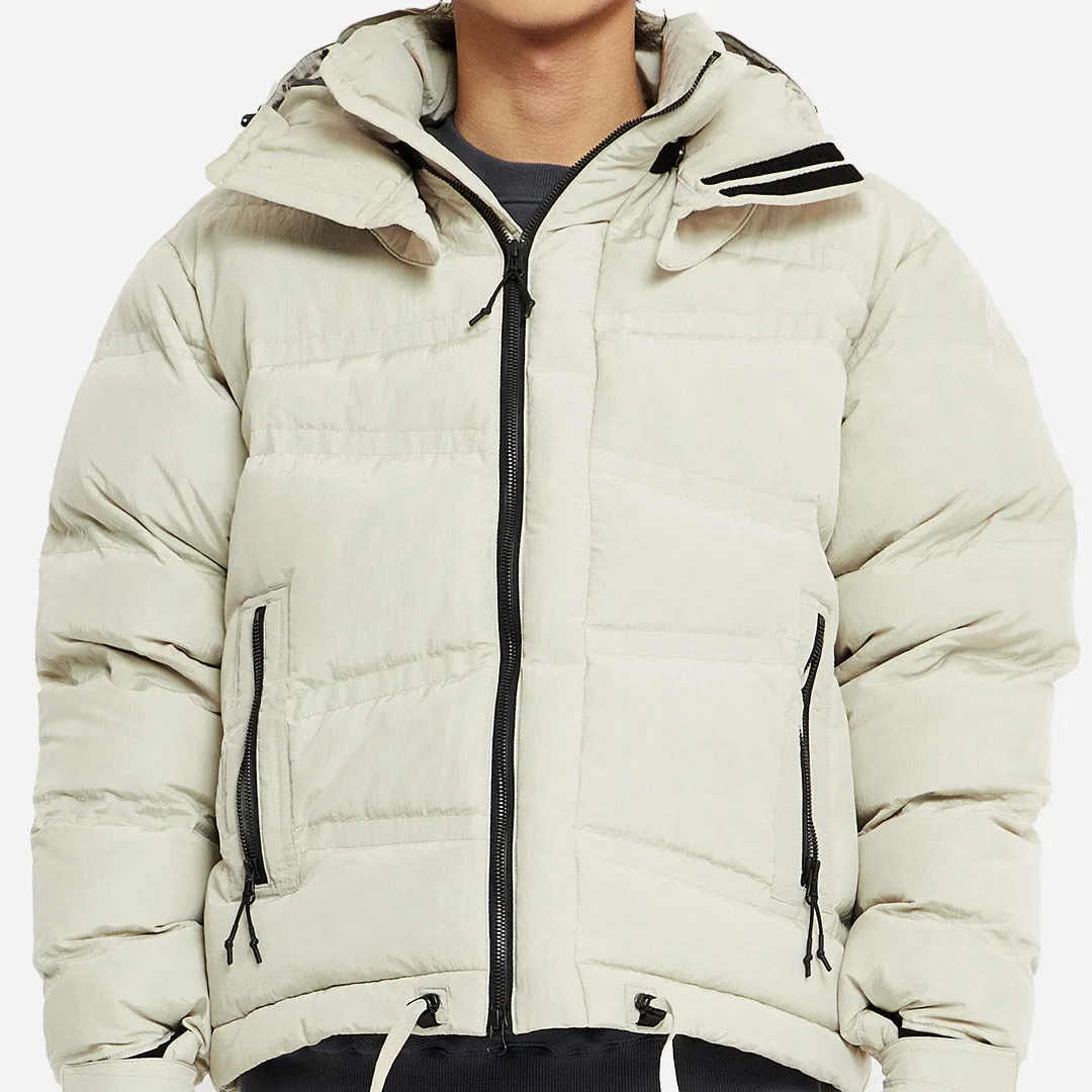 OBLIQUE QUILTED PUFFA DOWN - ECRU