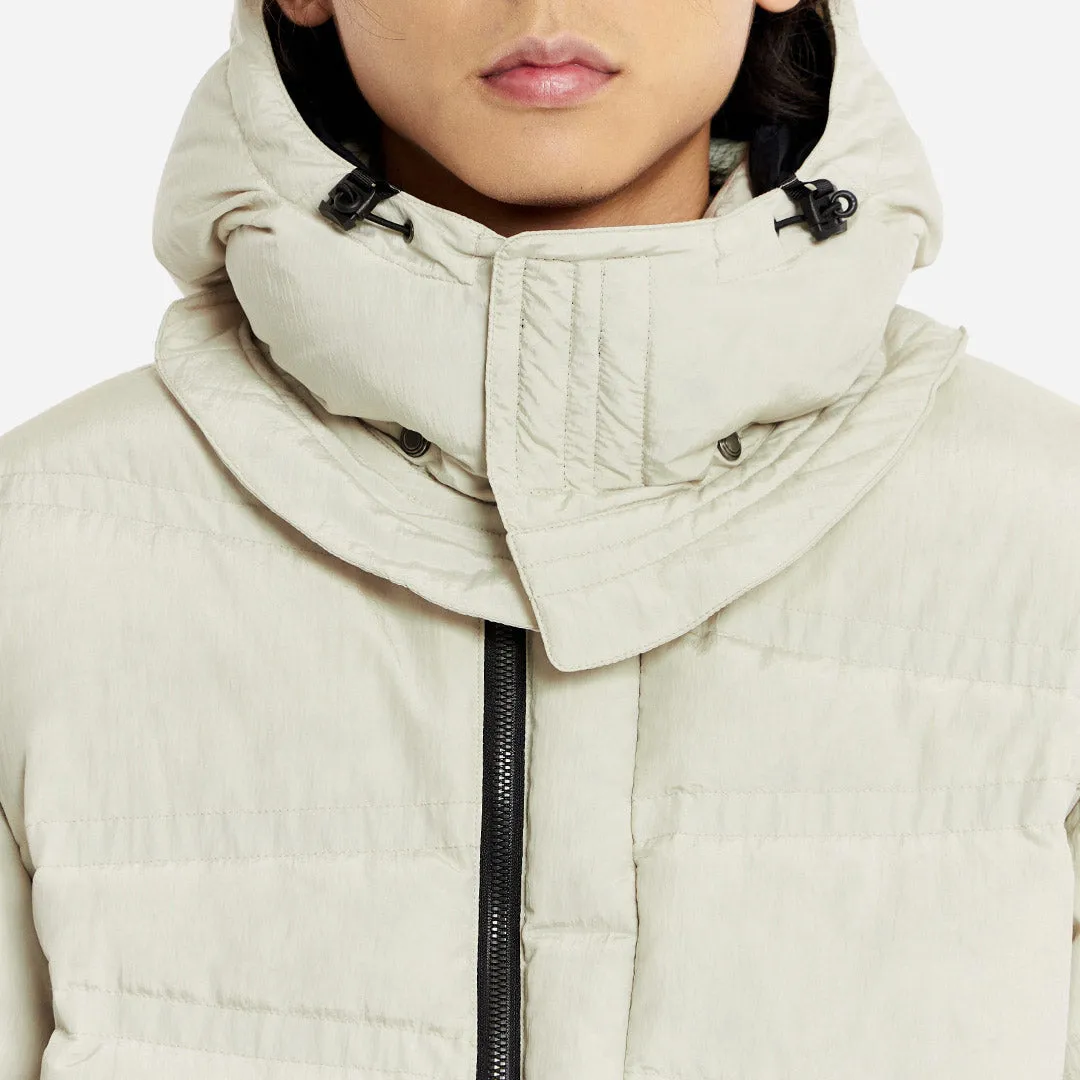 OBLIQUE QUILTED PUFFA DOWN - ECRU