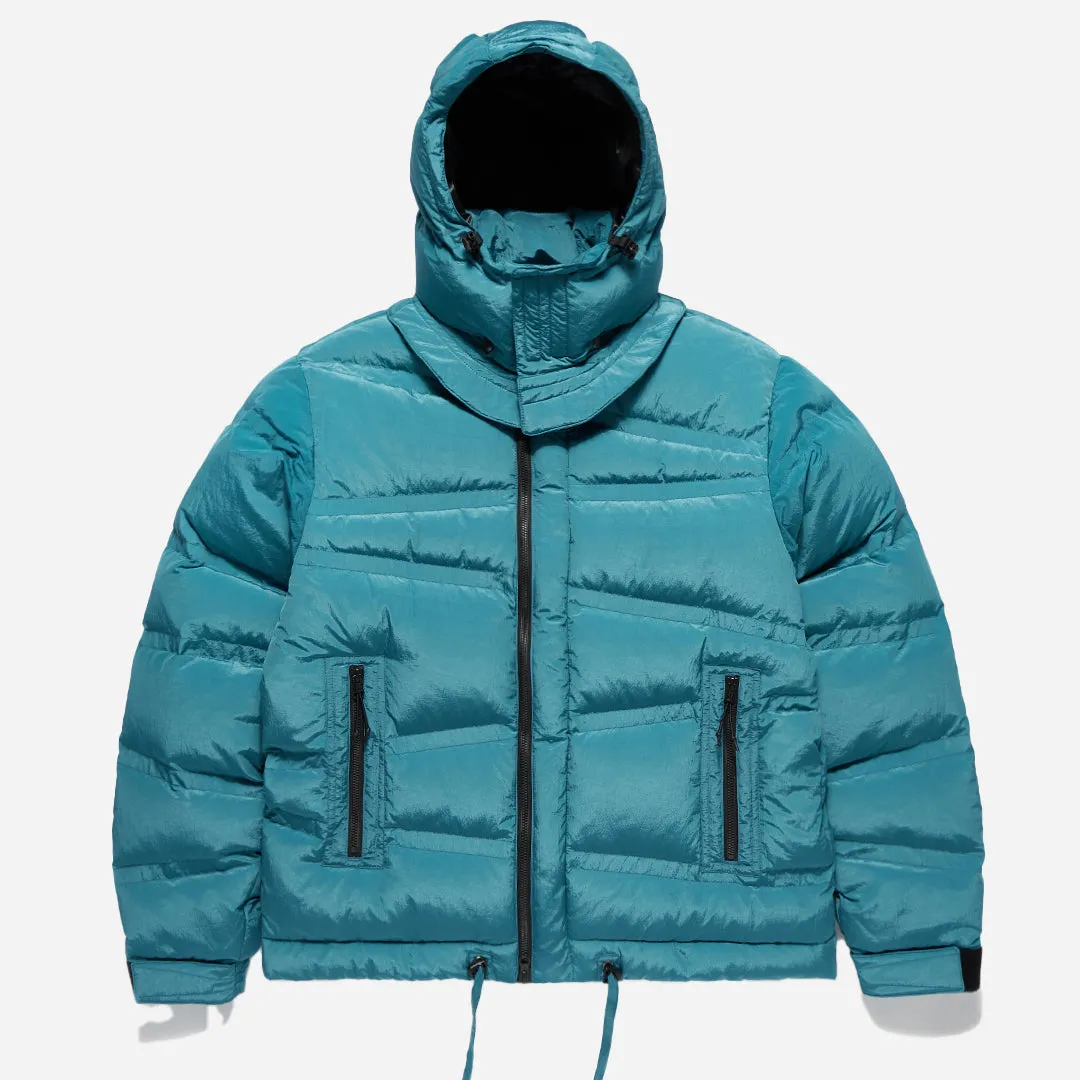 OBLIQUE QUILTED PUFFA DOWN - TEAL BLUE