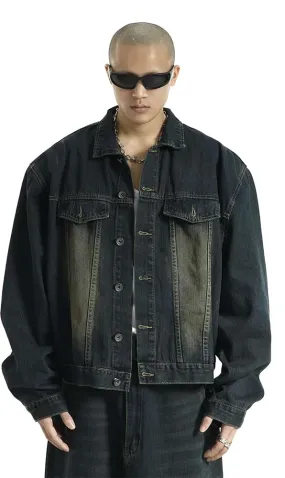 Oversized Sandblast Denim Jacket