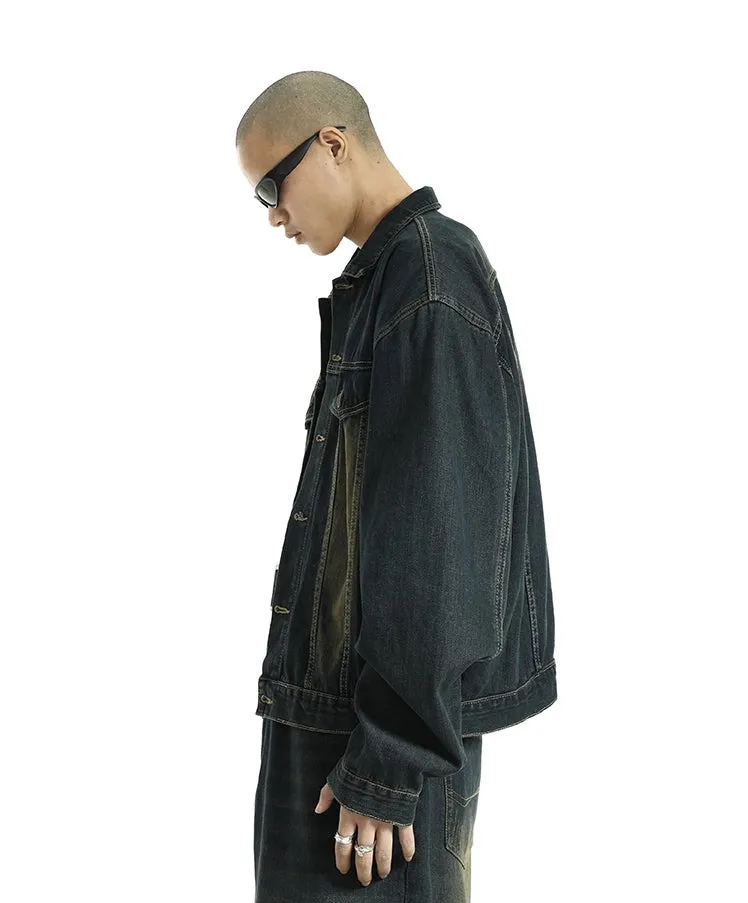 Oversized Sandblast Denim Jacket