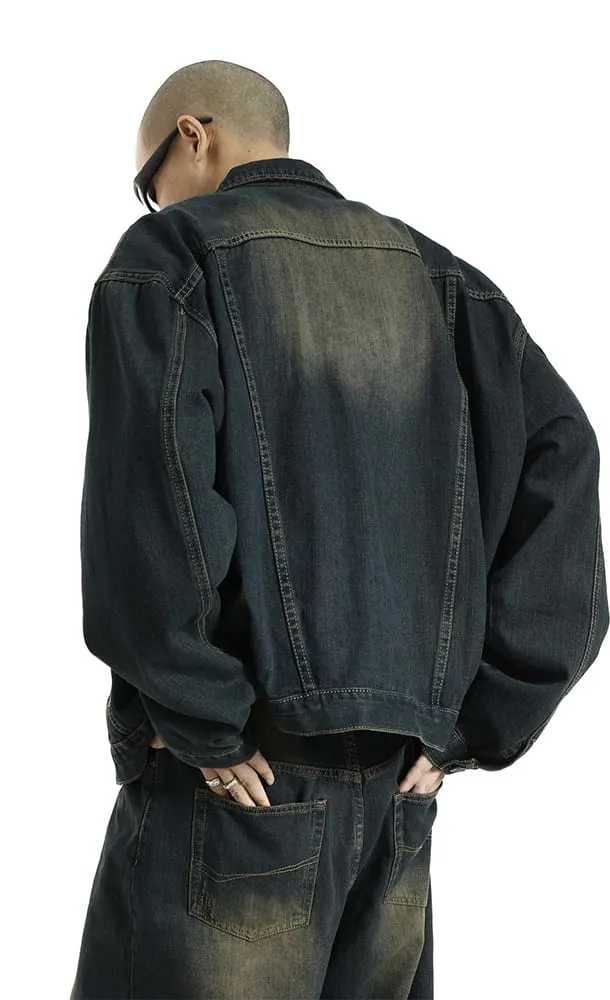 Oversized Sandblast Denim Jacket